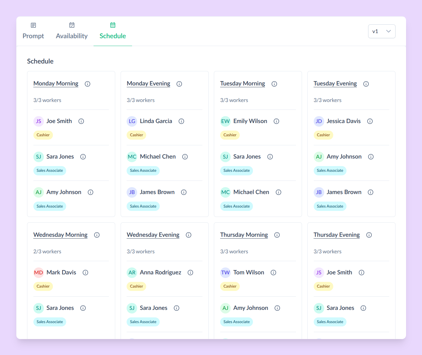 schedule demo